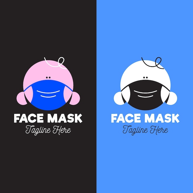 Free Vector | Face mask logo