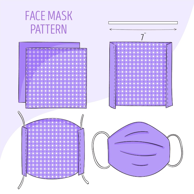 free-vector-face-mask-sewing-pattern