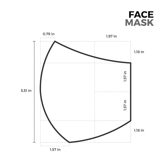 free-vector-face-mask-sewing-pattern