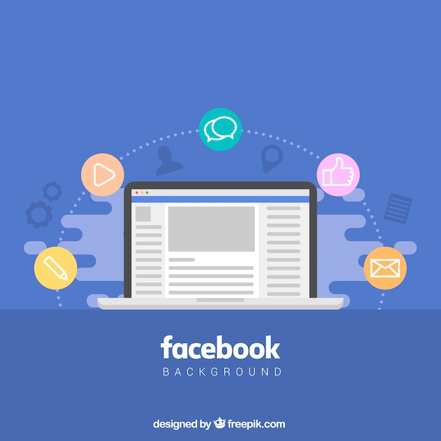 Free Vector Facebook Background In Flat Design