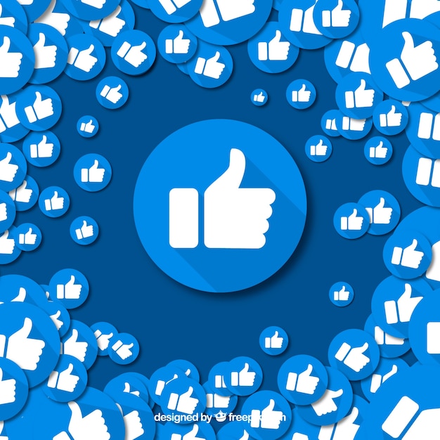 Facebook Background With Like Icons Free Vector