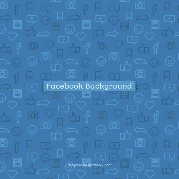 Facebook Icon Background Free Vector