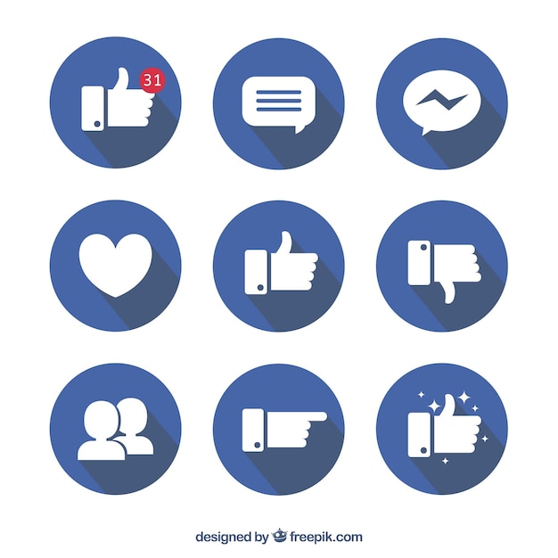 Download Free Facebook Icon Collection In Flat Design Free Vector Use our free logo maker to create a logo and build your brand. Put your logo on business cards, promotional products, or your website for brand visibility.