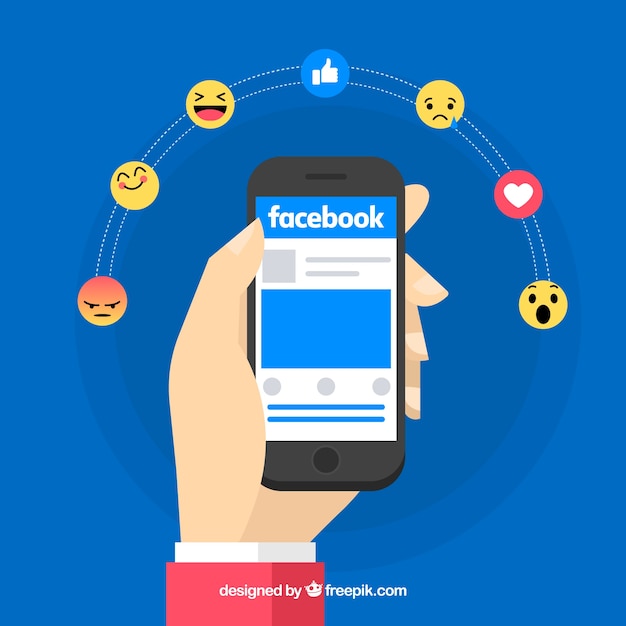 Free Vector | Facebook icons background with flat design