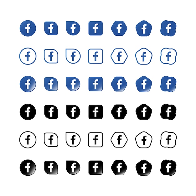 Download Free Facebook Icons Set Premium Vector Use our free logo maker to create a logo and build your brand. Put your logo on business cards, promotional products, or your website for brand visibility.