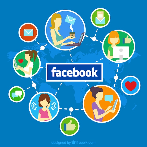 Facebook social media Free Vector
