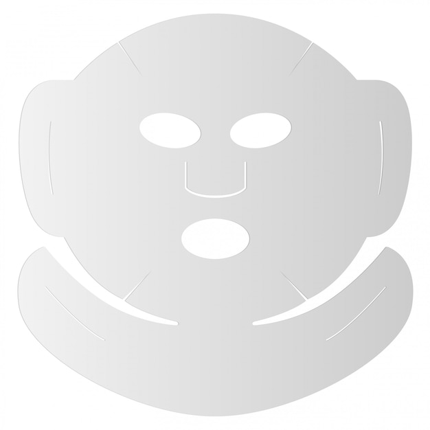 Download Facial mask sheet. cosmetic cotton face 3d | Premium Vector