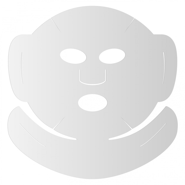 Facial mask sheet. cosmetic cotton face 3d | Premium Vector