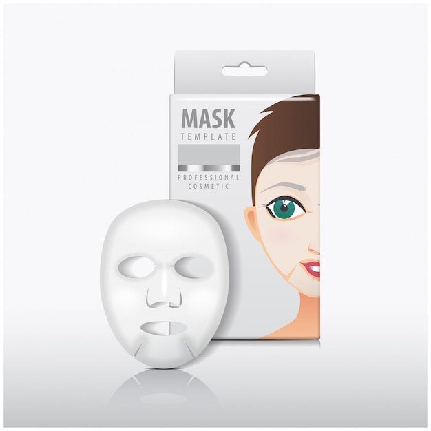 white paper face mask