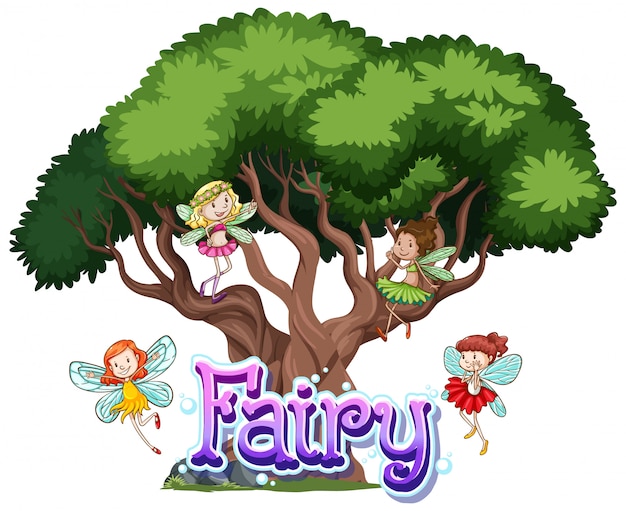 Download Free Fairy Logo With Little Fairies On White Background Free Vector Use our free logo maker to create a logo and build your brand. Put your logo on business cards, promotional products, or your website for brand visibility.