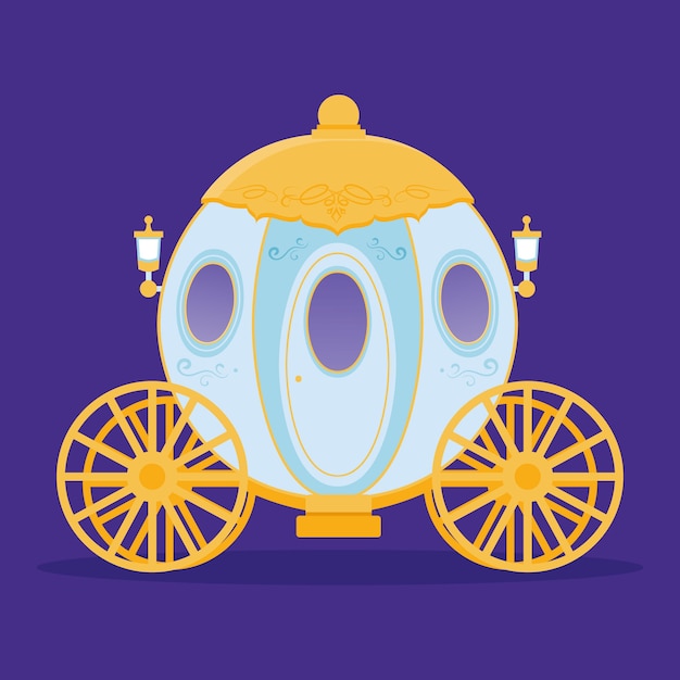 Free Vector | Fairytale magic carriage concept