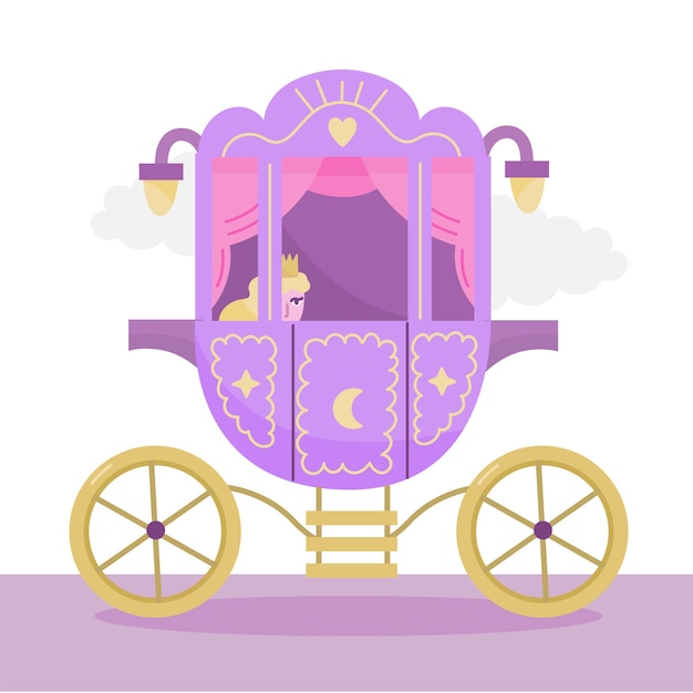 Free Vector | Fairytale magic carriage