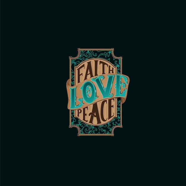 Premium Vector Faith Love Peace