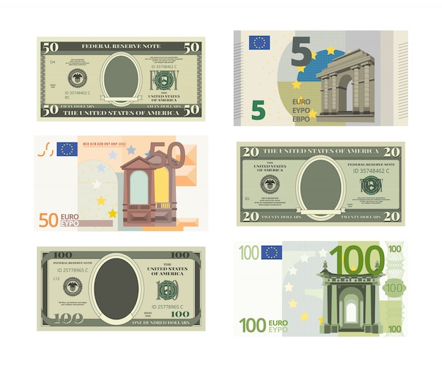 Premium Vector Fake Dollars And Euro