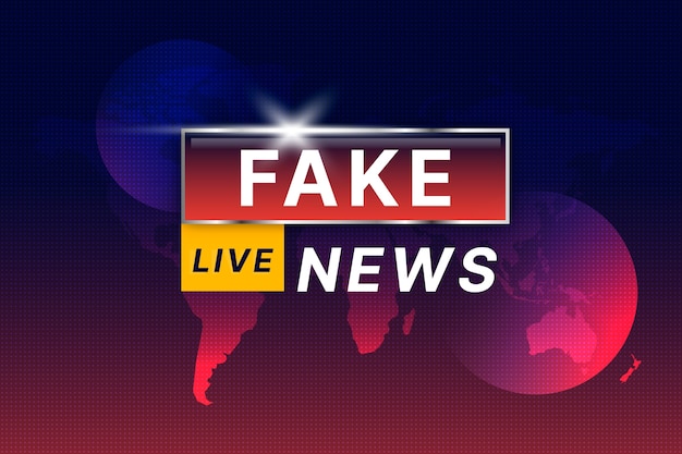 Fake news broadcast concept | Free Vector