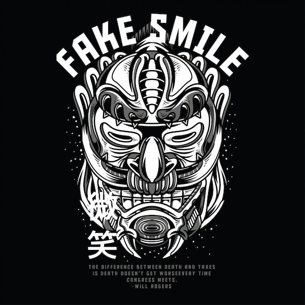 Premium Vector Fake Smile Black And White