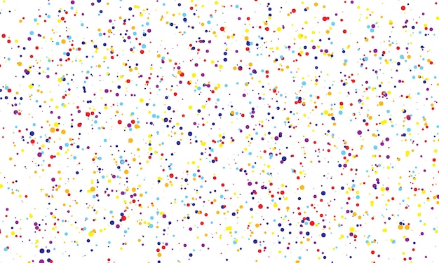 落ちる色のドット 楽しい背景 抽象的な明るい色の点線の円 プレミアムベクター