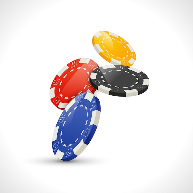 Falling Poker Chips Vector