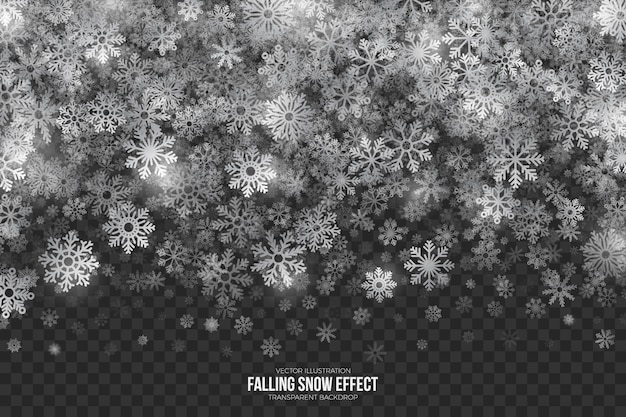 Download Falling snow border 3d effect | Premium Vector