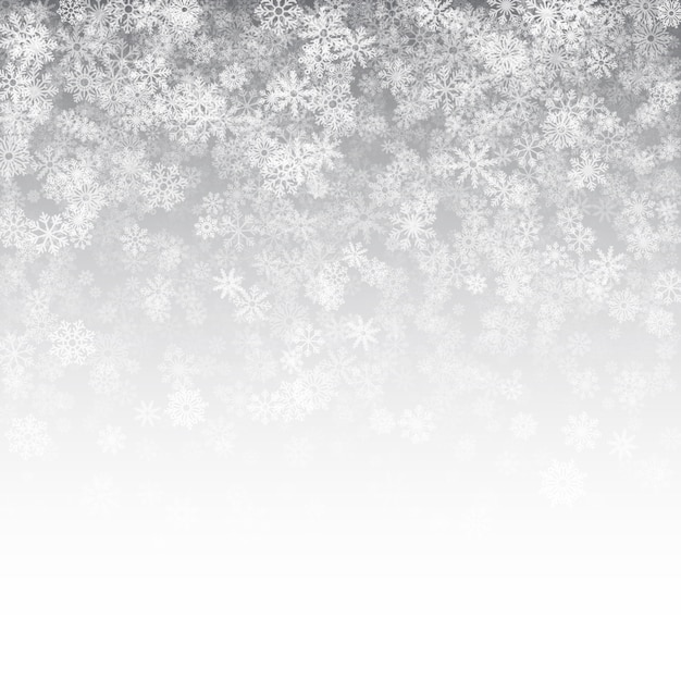 Premium Vector | Falling snow effect christmas white background