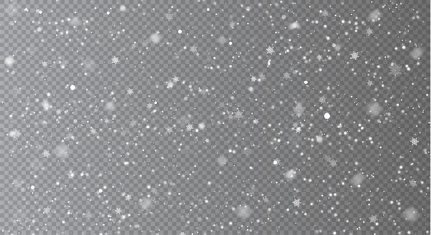 Premium Vector | Falling snow overlay background