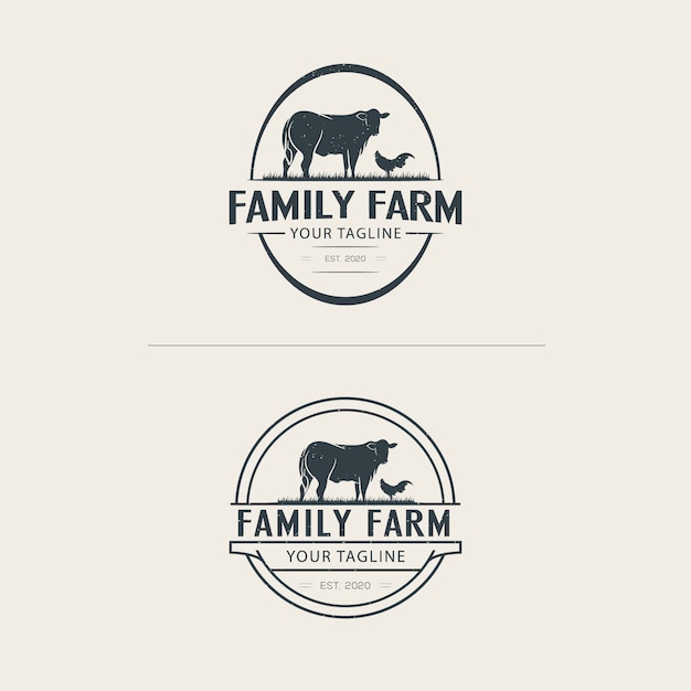 Premium Vector | Family farm logo template