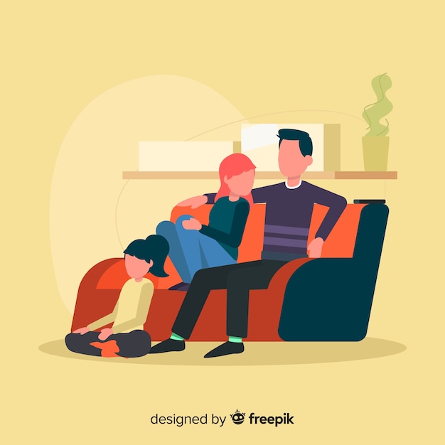 Download Family at home Vector | Free Download