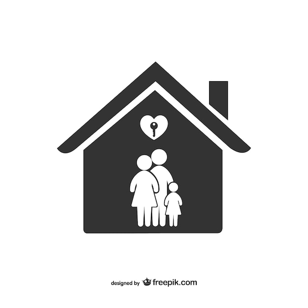 Download Free Vector | Family in the house