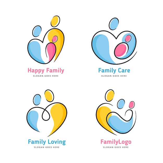 Download Family logo collection concept | Free Vector