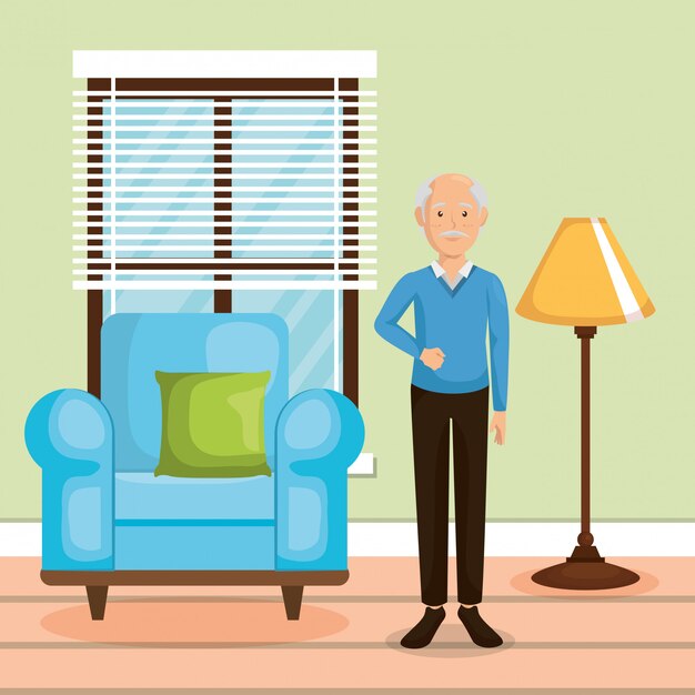 Download Family member in the living room | Free Vector