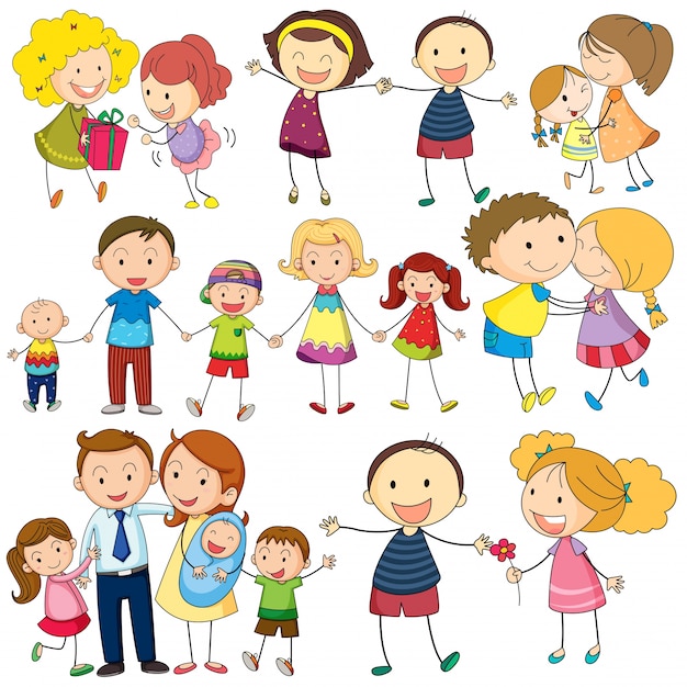 Family set Vector | Free Download