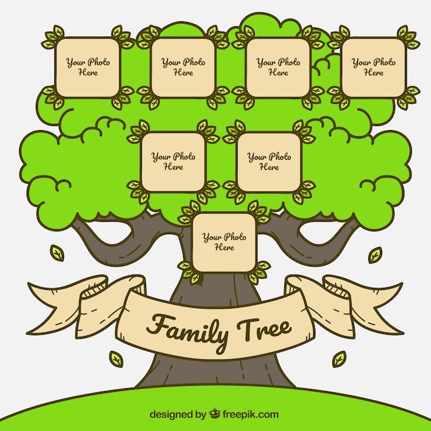 Family tree in vintage style