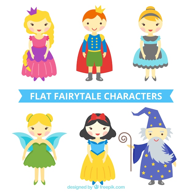 Free Vector | Famous fairy tales characters