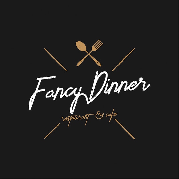 Download Free Fancy Dinner Logo Vintage Premium Vector Use our free logo maker to create a logo and build your brand. Put your logo on business cards, promotional products, or your website for brand visibility.