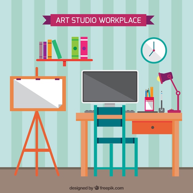 Fantastic art studio Vector | Free Download