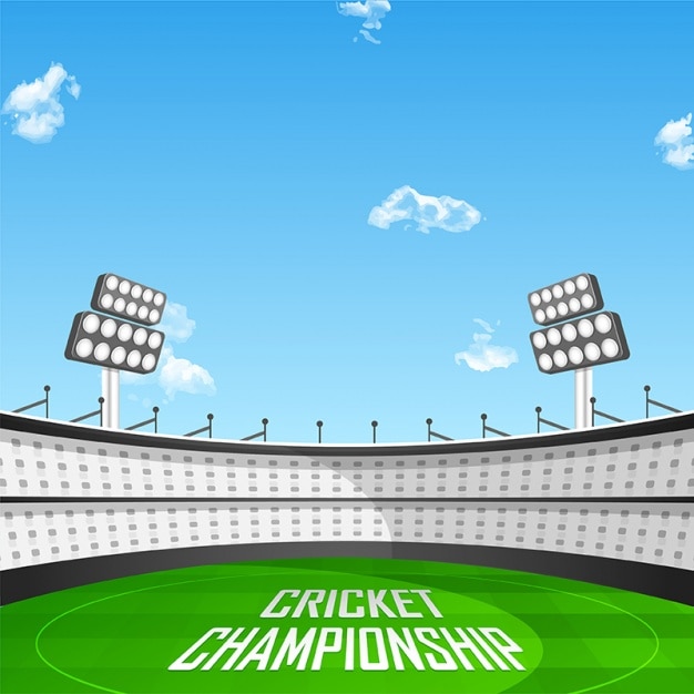 Download Premium Vector | Fantastic background of cricket stadium