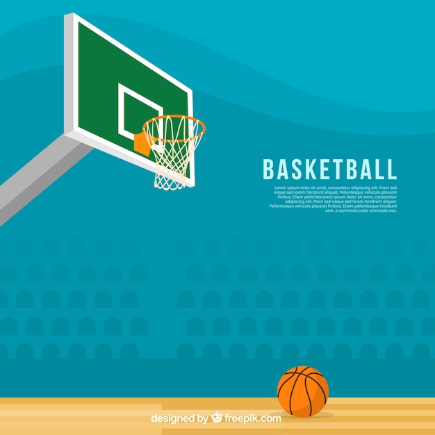 Free Vector | Fantastic basketball background in flat design