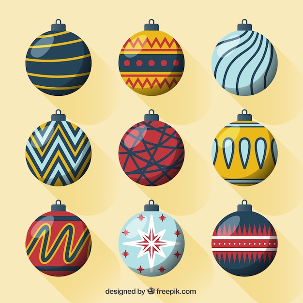Fantastic christmas balls with different designs