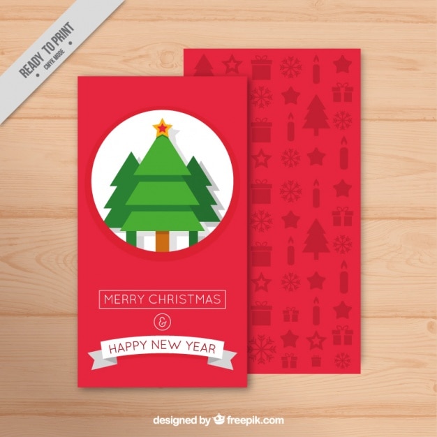 Fantastic christmas card with geometric trees