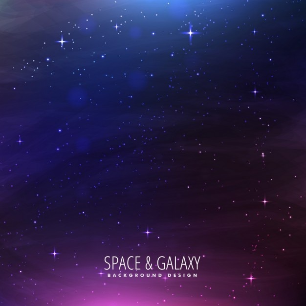 Fantastic Galaxy Background With Purple Lights Free Vector