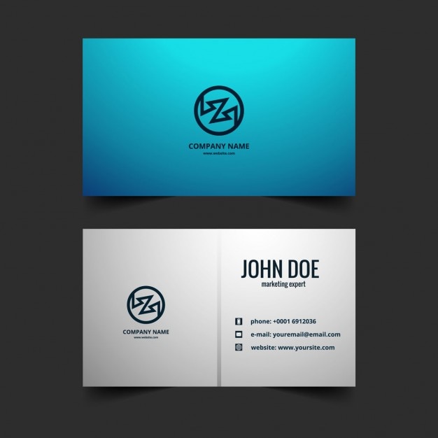 Free Vector Fantastic Modern Visiting Card Design