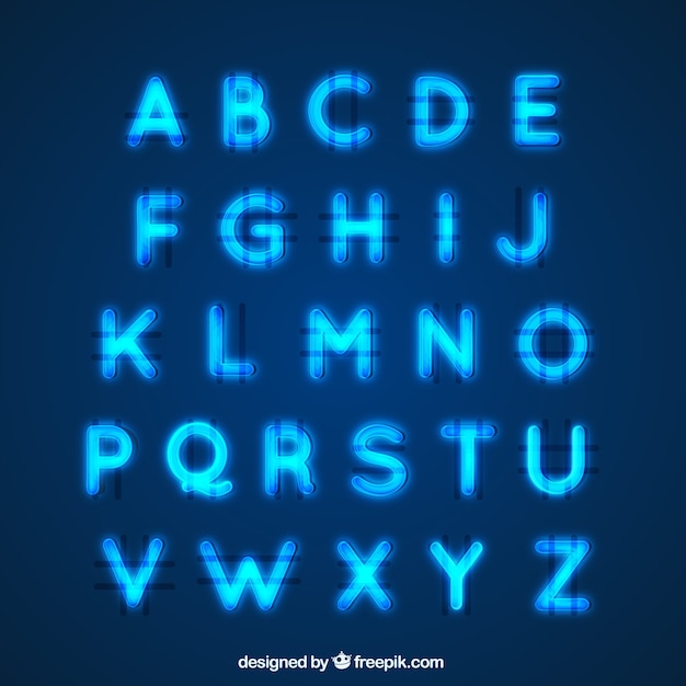 Download Vector Fantastic Neon Font Vectorpicker