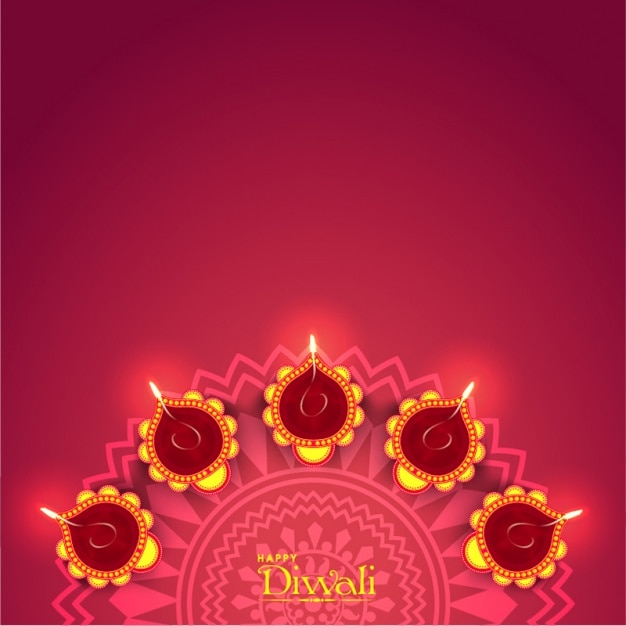 Premium Vector | Fantastic purple background for diwali