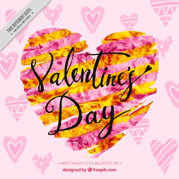 Fantastic valentine's day background of hearts
with different designs
