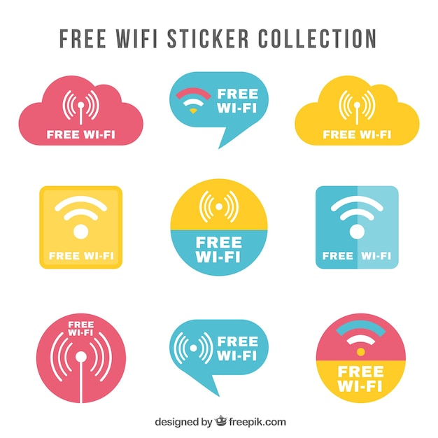 Download Free Download Free Fantastic Wifi Stickers In Pastel Colors Vector Use our free logo maker to create a logo and build your brand. Put your logo on business cards, promotional products, or your website for brand visibility.