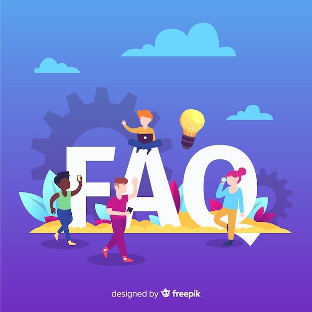 Faq concept background Vector | Free Download