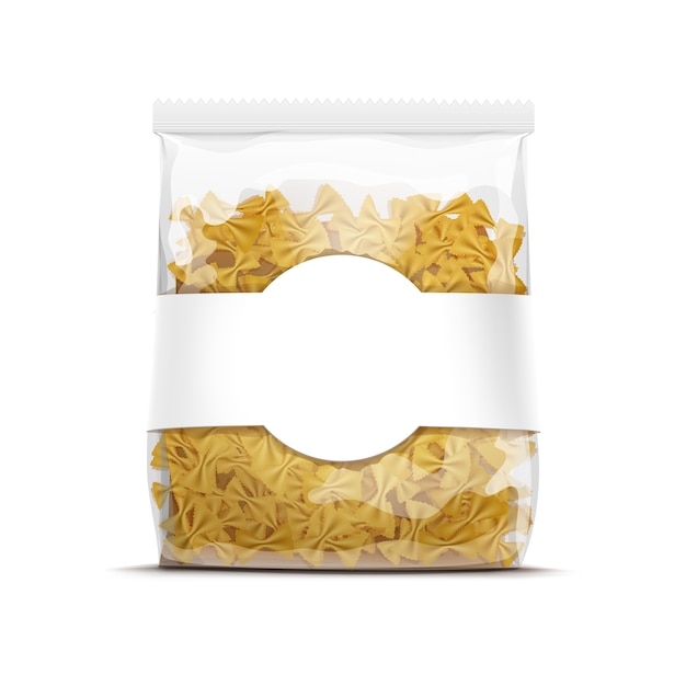 Download Premium Vector Farfalle Bow Tie Pasta Packaging Template Isolated