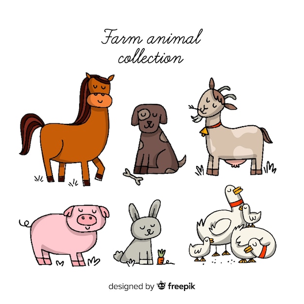 Download Farm animal collection | Free Vector