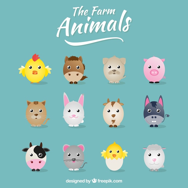 Farm animals collection