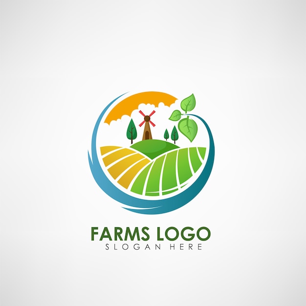 Farm concept logo template Vector | Premium Download